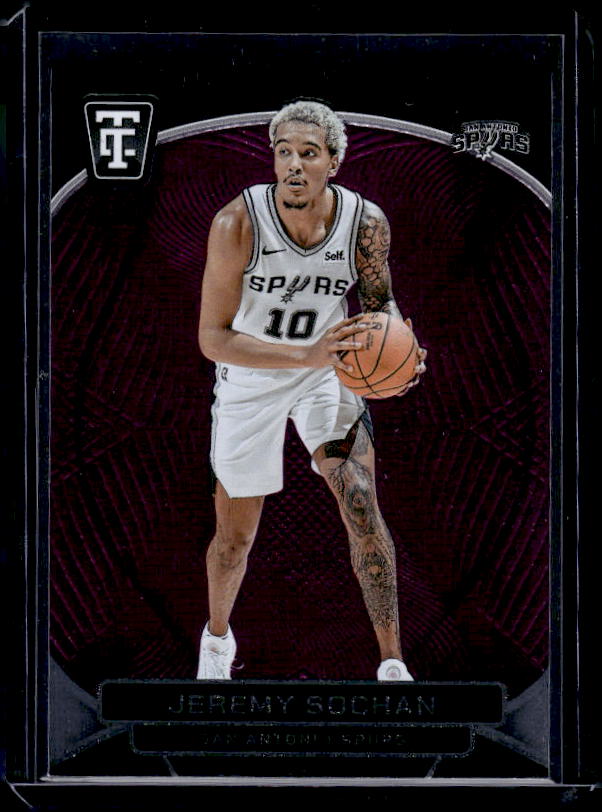 2024-25 Panini Totally Certified #89 Jeremy Sochan Mirror Maroon