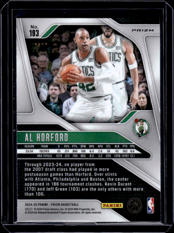 2024-25 Panini Prizm #193 Al Horford Prizms Ice