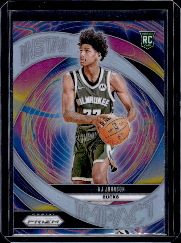 2024-25 Panini Prizm #11 AJ Johnson Instant Impact Prizms Silver