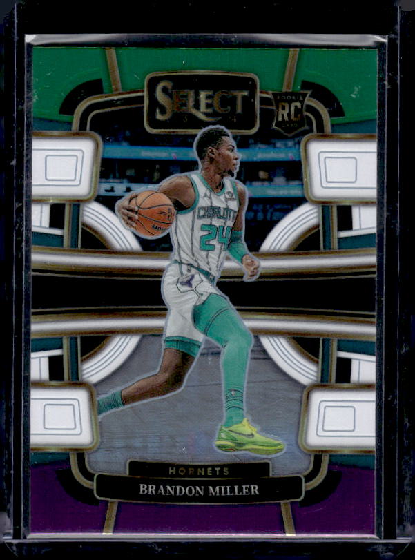 2023-24 Panini Select #80 Brandon Miller Green White Purple Prizms