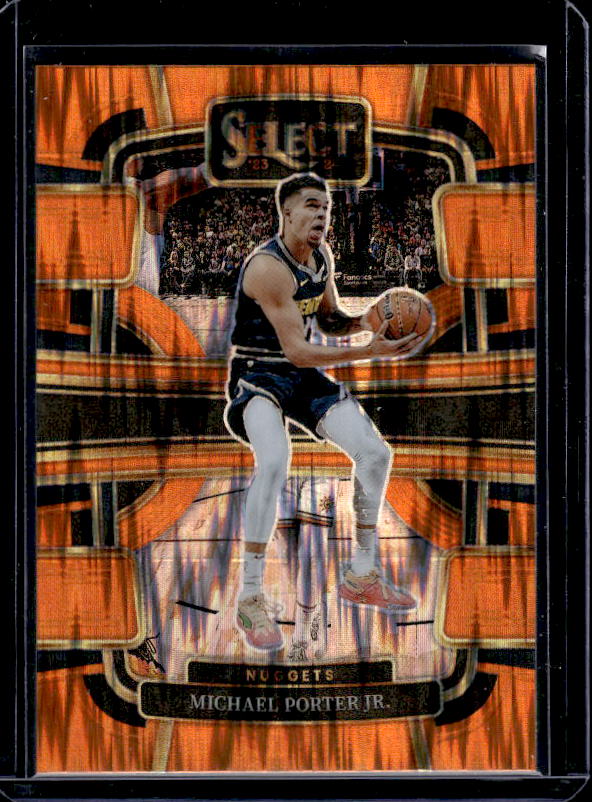 2022-23 Panini Select #14 Michael Porter Jr. Orange Flash Prizms