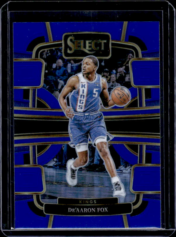 2023-24 Panini Select #49 De'Aaron Fox Blue Prizms