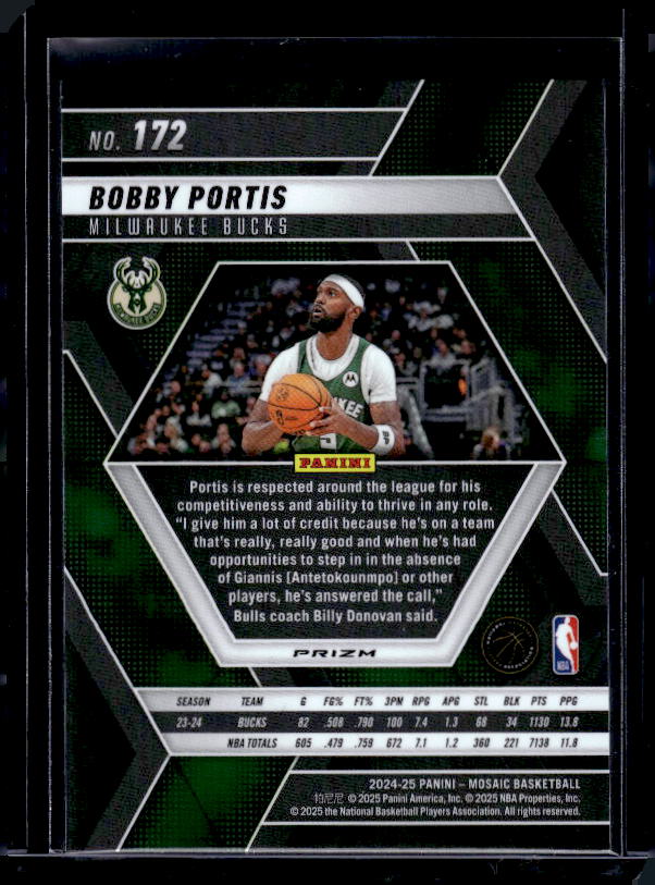 2024-25 Panini Mosaic #172 Bobby Portis Base Mosaic