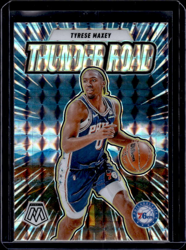 2024-25 Panini Mosaic #12 Tyrese Maxey Thunder Road Mosaic