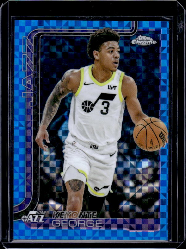 2025-26 Topps Chrome #235 Keyonte George Blue X-Fractor