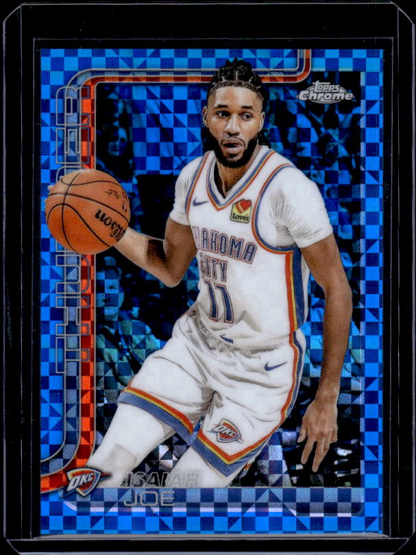 2025-26 Topps Chrome #121 Isaiah Joe Blue X-Fractor