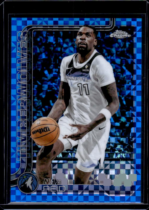 2025-26 Topps Chrome #156 Naz Reid Blue X-Fractor