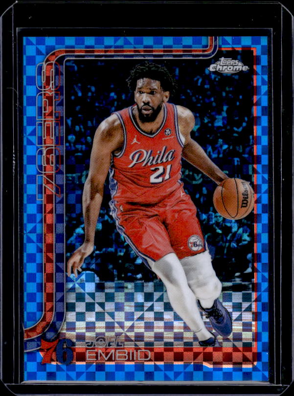 2025-26 Topps Chrome #149 Joel Embiid Blue X-Fractor