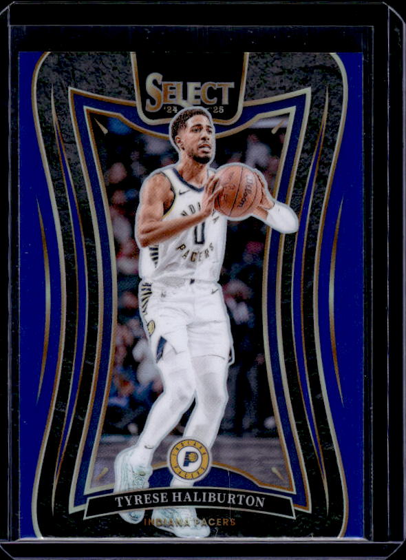 2024-25 Panini Select #342 Tyrese Haliburton Blue Prizm