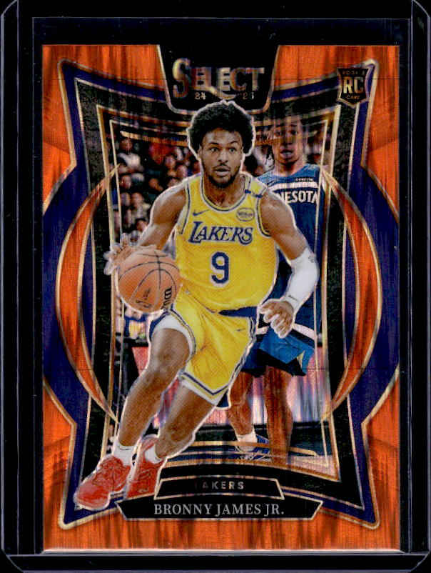 2024-25 Panini Select #90 Bronny James Jr. Orange Flash Prizm