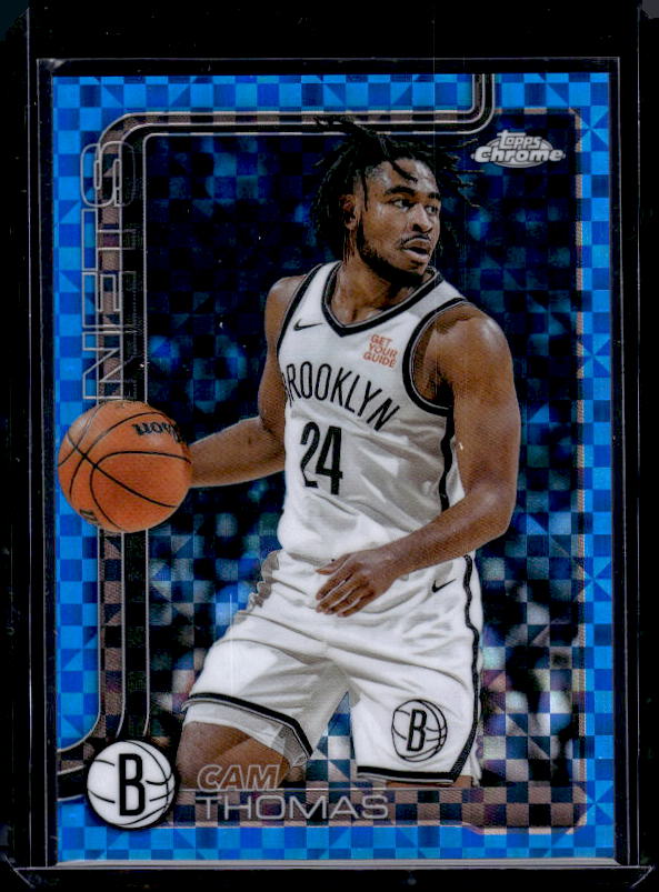 2025-26 Topps Chrome #85 Cam Thomas Blue X-Fractor