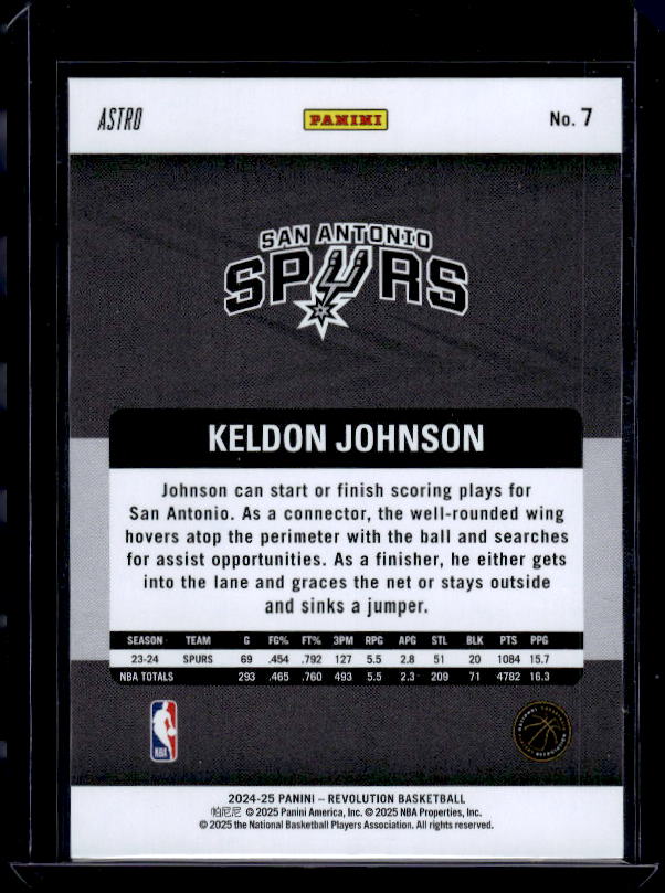 2024-25 Panini Revolution #7 Keldon Johnson Astro