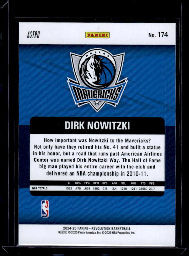 2024-25 Panini Revolution #174 Dirk Nowitzki Astro