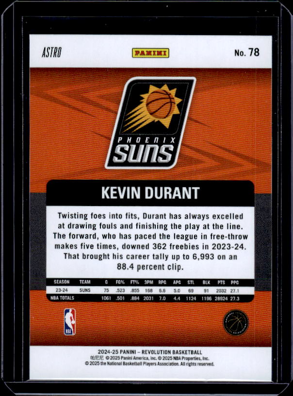 2024-25 Panini Revolution #78 Kevin Durant Astro