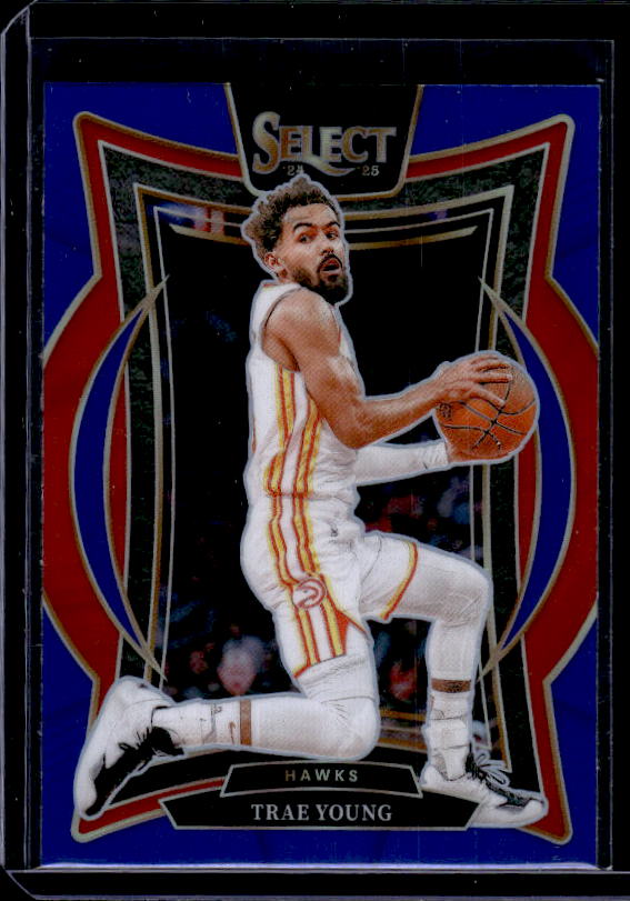 2024-25 Panini Select #63 Trae Young Blue Prizm