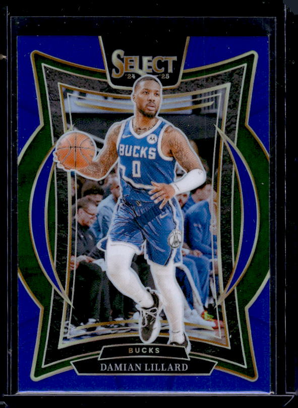 2024-25 Panini Select #55 Damian Lillard Blue Prizm