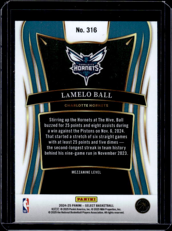2024-25 Panini Select #316 LaMelo Ball