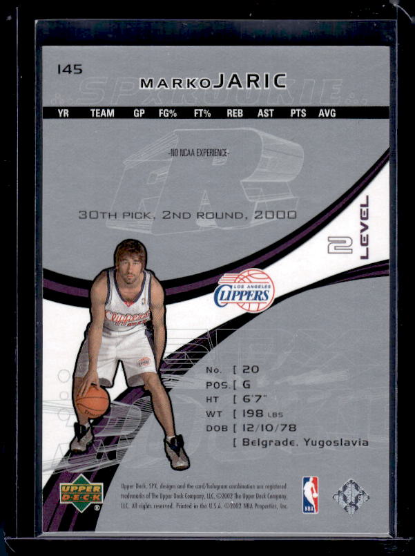 2002-03 SPx #145 Marko Jaric #/2599