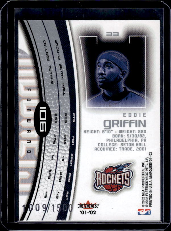 2001-02 Fleer Marquee #106 Eddie Griffin #/1500