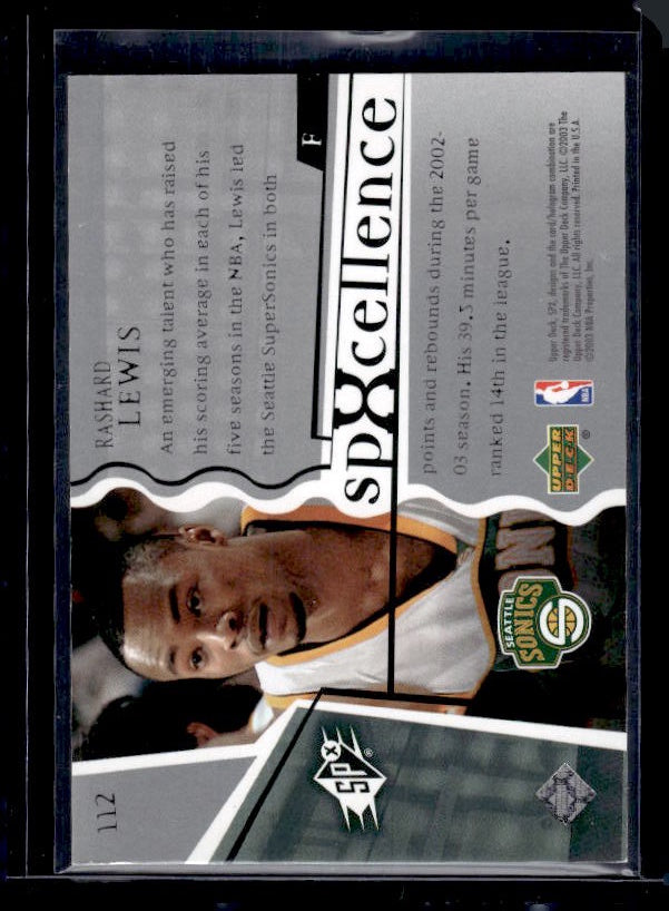 2003-04 SPx #112 Rashard Lewis #/3999