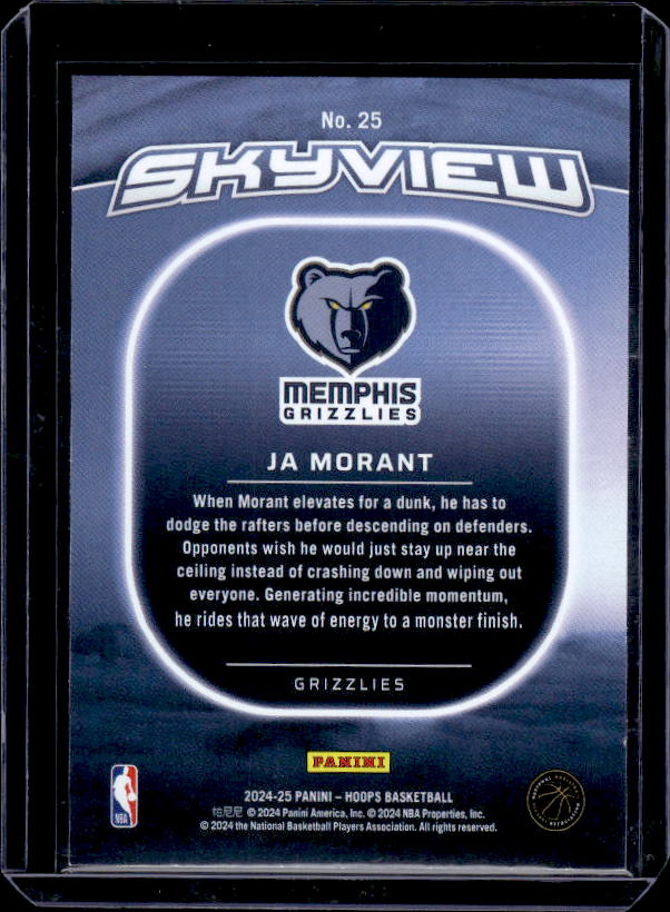 2024-25 Hoops #25 Ja Morant Skyview