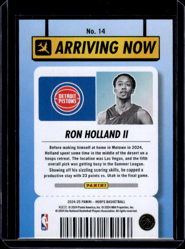 2024-25 Hoops #14 Ron Holland II Arriving Now