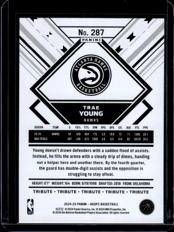 2024-25 Hoops #287 Trae Young
