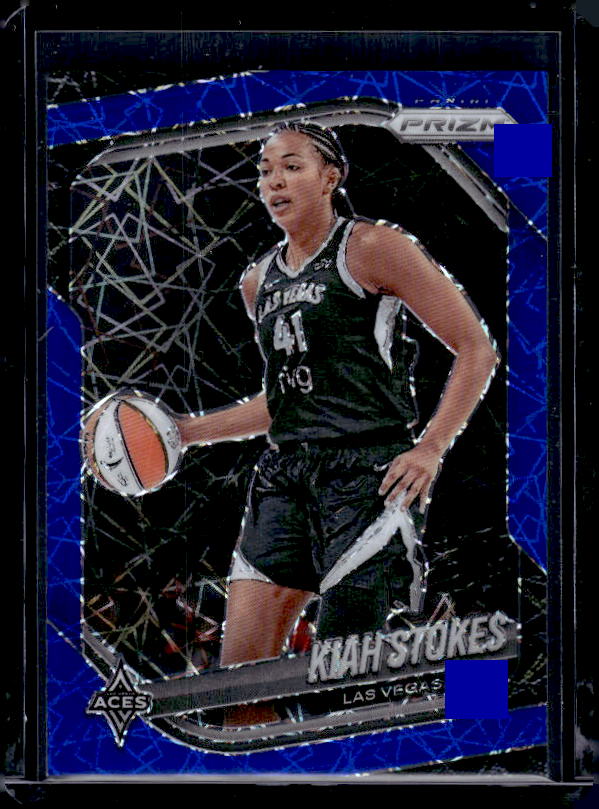 2025 Panini Prizm WNBA #58 Kiah Stokes Blue Velocity Prizms