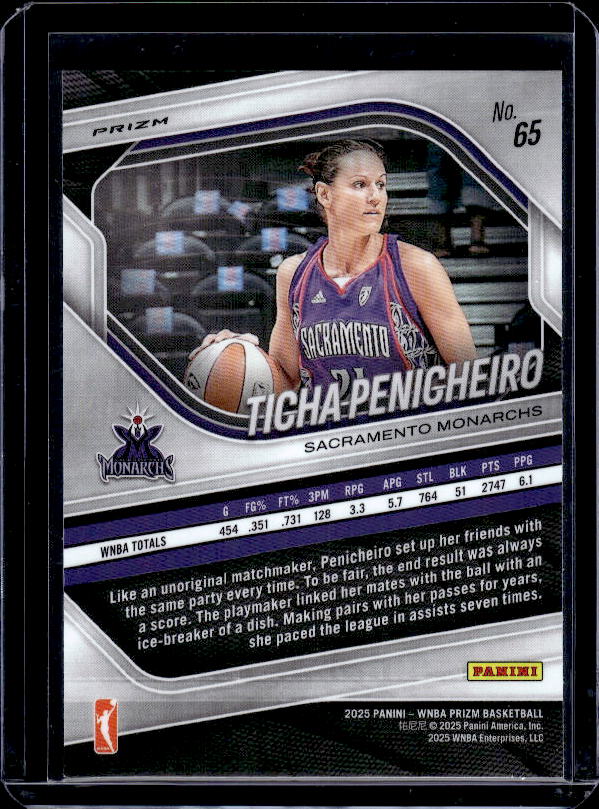 2025 Panini Prizm WNBA #65 Ticha Penicheiro Green Prizms