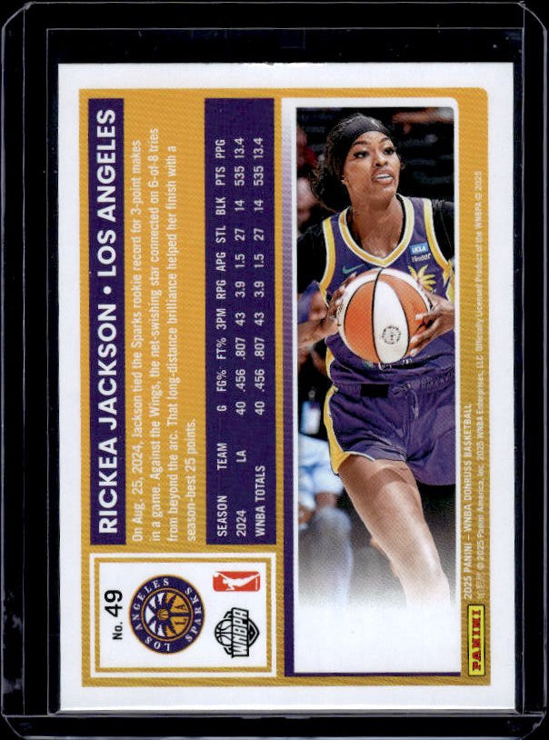2025 Donruss WNBA #49 Rickea Jackson Lava