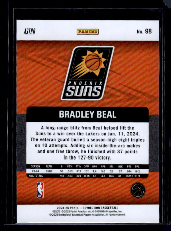 2024-25 Panini Revolution #98 Bradley Beal Astro