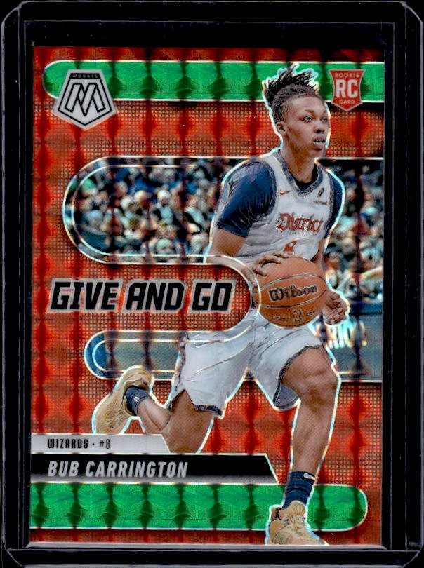 2024-25 Panini Mosaic #15 Bub Carrington Give and Go Mosaic Green
