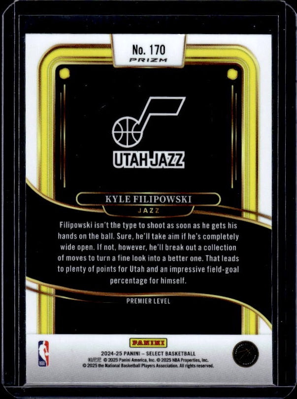 2024-25 Panini Select #170 Kyle Filipowski Tectonic Prizm