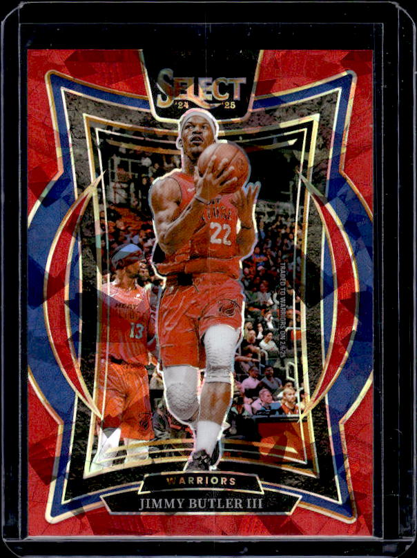 2024-25 Panini Select #34 Jimmy Butler III Red Cracked Ice Prizm