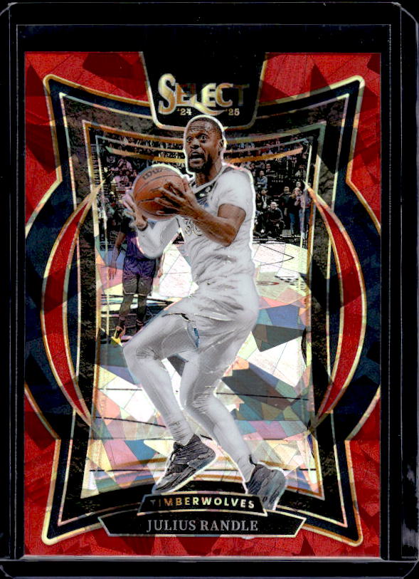 2024-25 Panini Select #45 Julius Randle Red Cracked Ice Prizm
