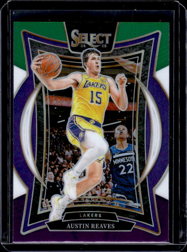 2024-25 Panini Select #40 Austin Reaves Green White Purple Prizm