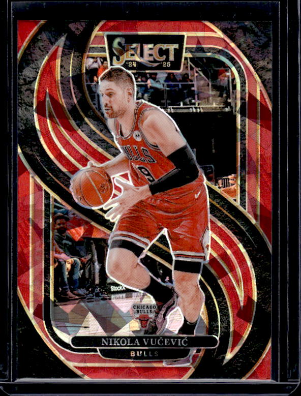 2024-25 Panini Select #117 Nikola Vucevic Red Cracked Ice Prizm