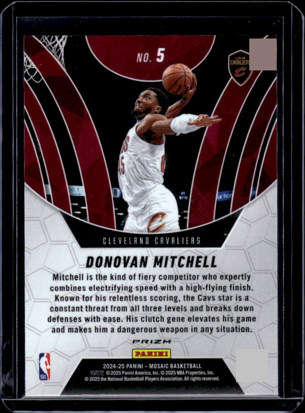 2024-25 Panini Mosaic #5 Donovan Mitchell Elevate Mosaic