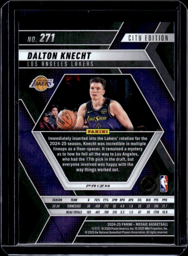 2024-25 Panini Mosaic #271 Dalton Knecht Green Mosaic