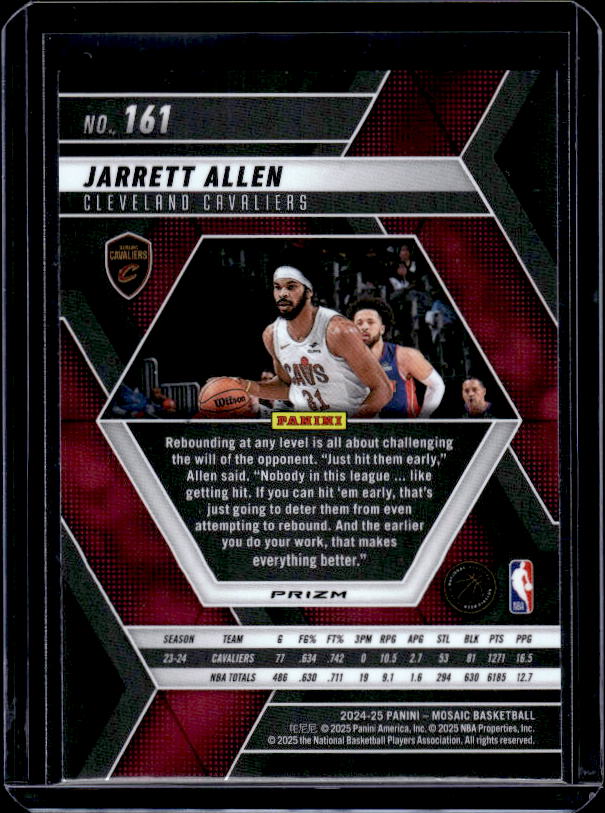 2024-25 Panini Mosaic #161 Jarrett Allen Green Mosaic