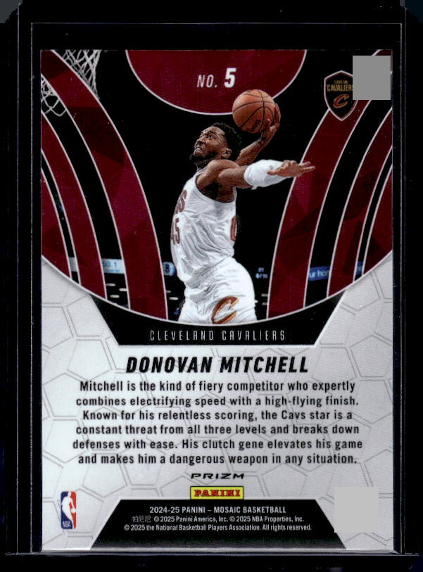 2024-25 Panini Mosaic #5 Donovan Mitchell Elevate Mosaic