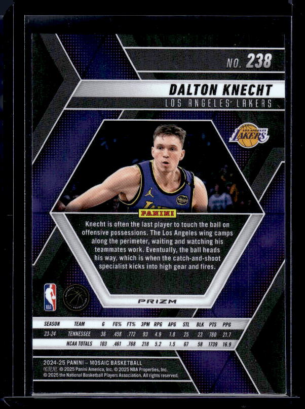 2024-25 Panini Mosaic #238 Dalton Knecht Base Mosaic