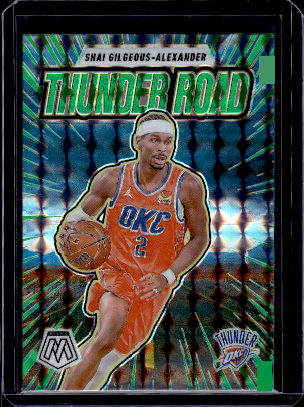 2024-25 Panini Mosaic #7 Shai Gilgeous-Alexander Thunder Road Mosaic Green