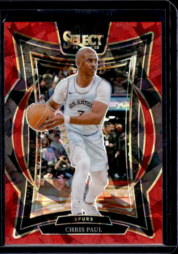 2024-25 Panini Select #22 Chris Paul Red Cracked Ice Prizm