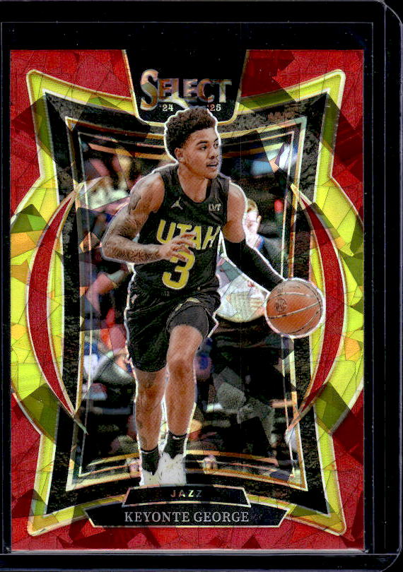 2024-25 Panini Select #49 Keyonte George Red Cracked Ice Prizm