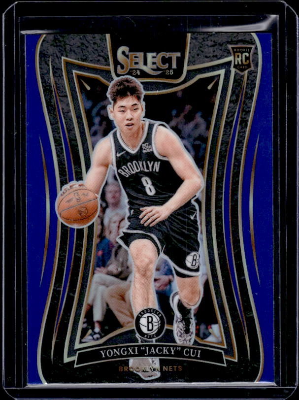 2024-25 Panini Select #377 Yongxi "Jacky" Cui Blue Prizm