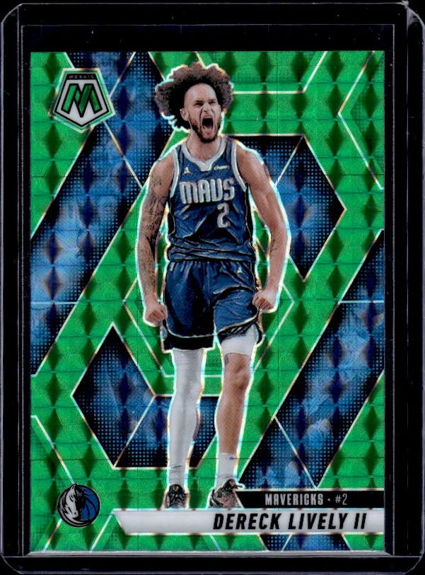 2024-25 Panini Mosaic #115 Dereck Lively II Green Mosaic