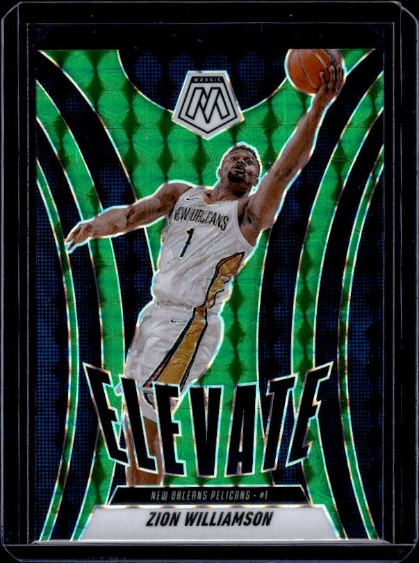 2024-25 Panini Mosaic #2 Zion Williamson Elevate Mosaic Green