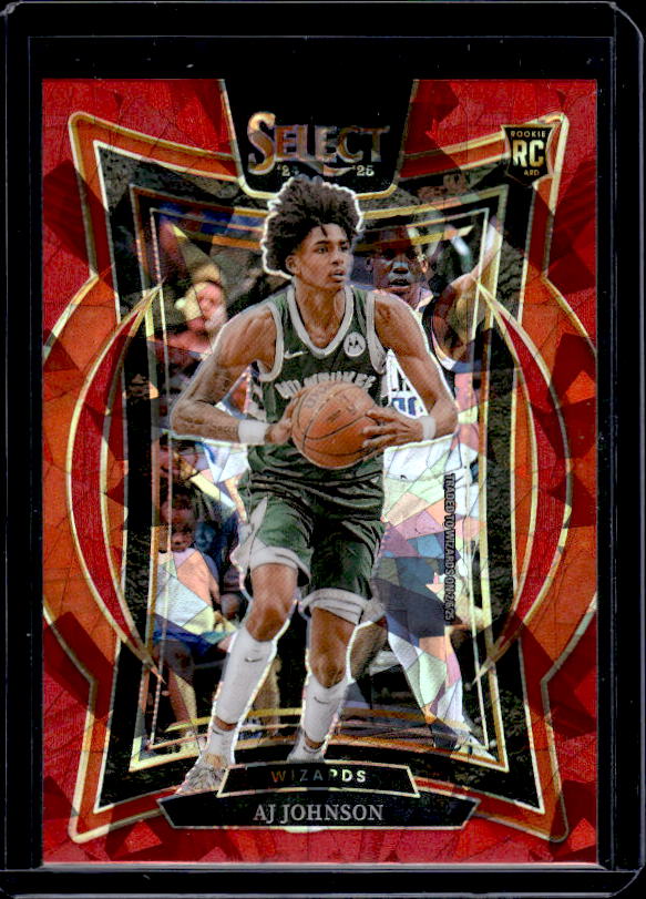 2024-25 Panini Select #67 AJ Johnson Red Cracked Ice Prizm