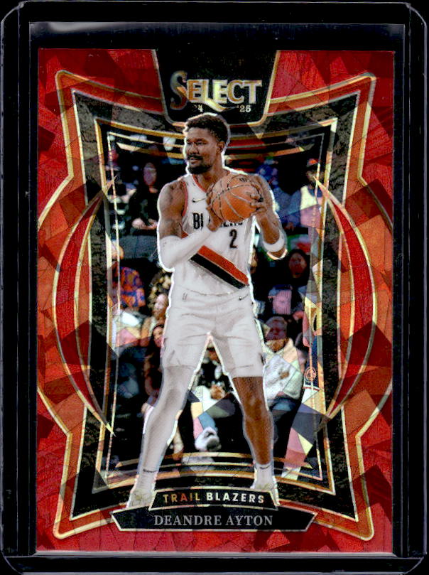 2024-25 Panini Select #53 Deandre Ayton Red Cracked Ice Prizm
